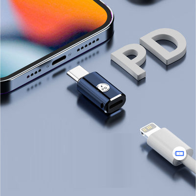 Lighting female to TYPE-C male 27W fast charging adapter suitable for Apple 15 mobile phone charging converter - Korvel