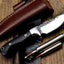 Premium Handcrafted Skinning Knife | 7.2" 1095 Steel Blade & Micarta Grip | Leather Sheath Included - Korvel