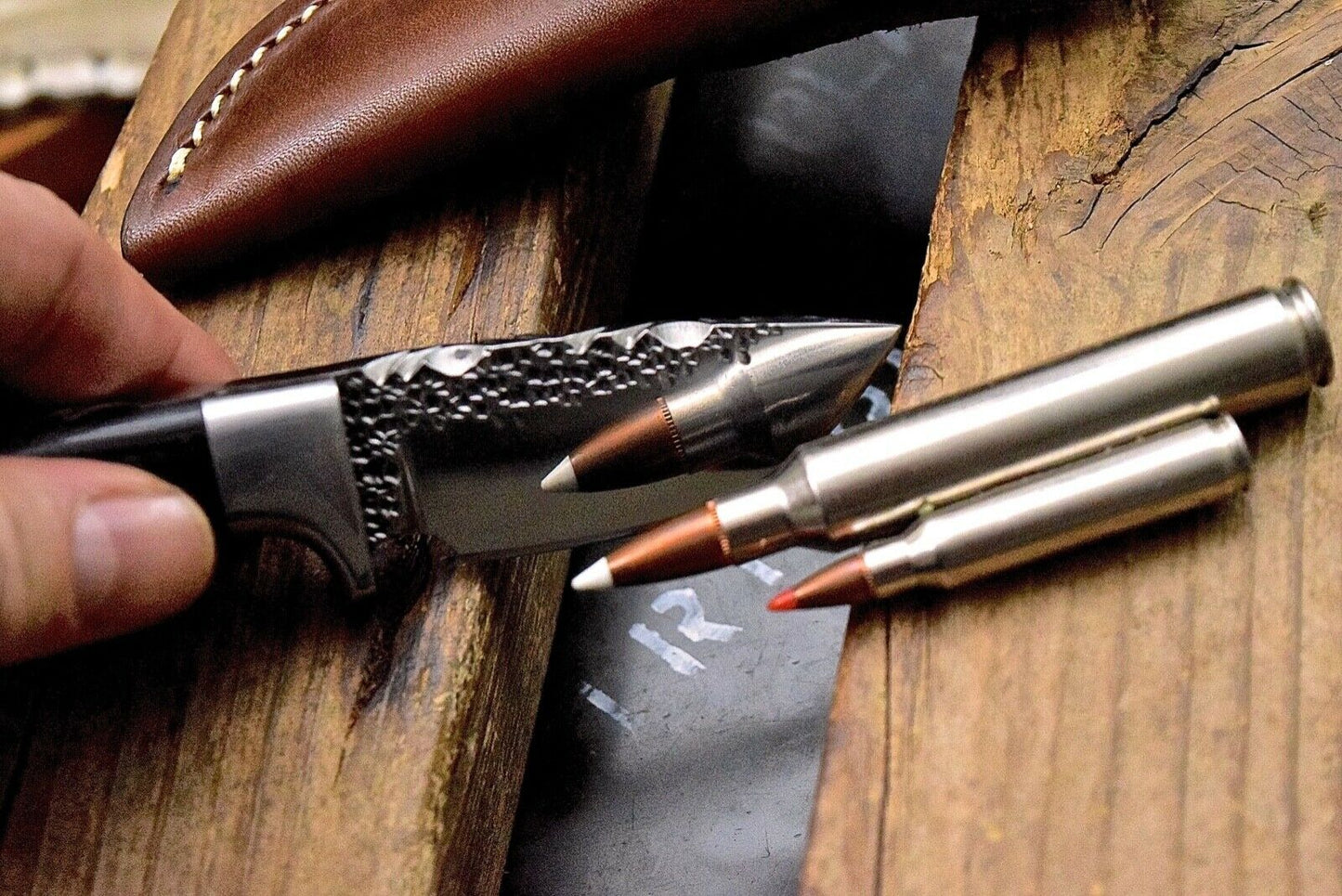 Premium Handcrafted Skinning Knife | 7.2" 1095 Steel Blade & Micarta Grip | Leather Sheath Included - Korvel