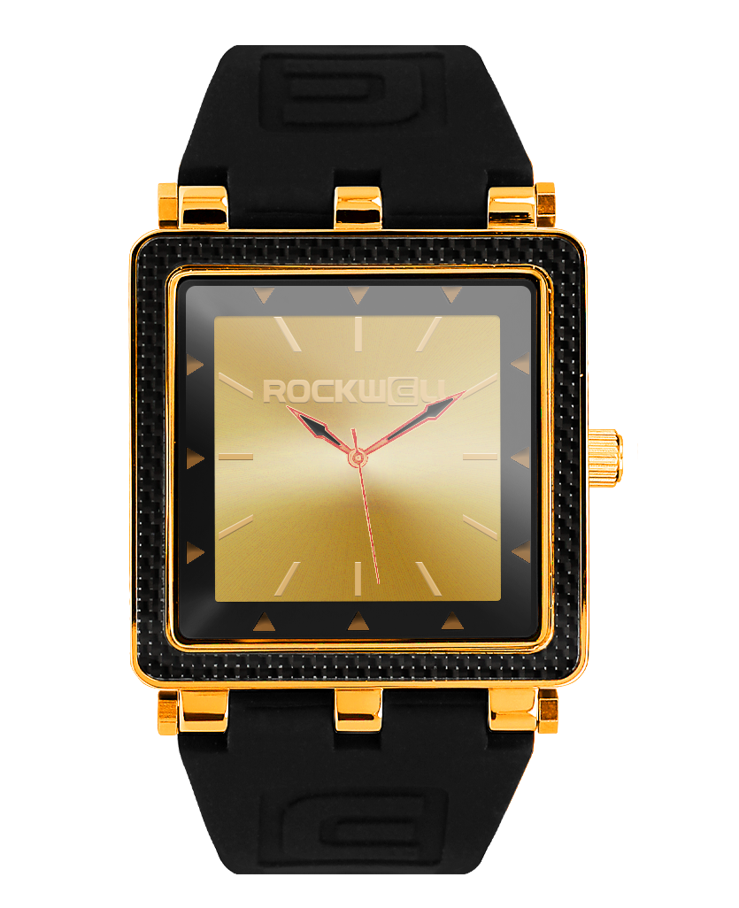 Reloj CF Lite Oro/Negro - Duradero y Estiloso