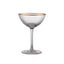 Verre à cocktail en goblet avec bord doré