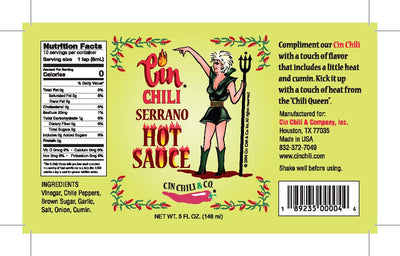Cin Chili Serrano Hot Sauce