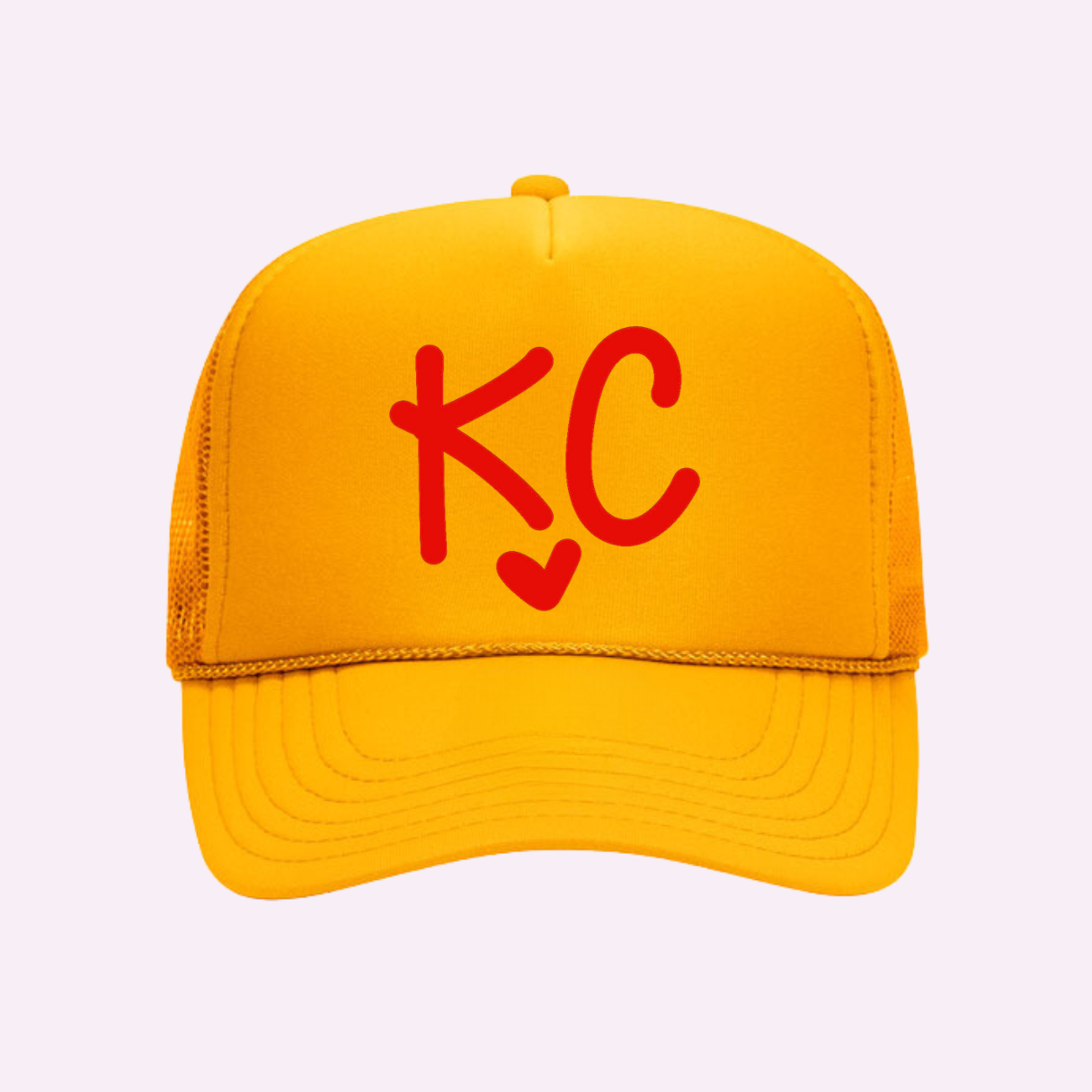 I Love KC Printed Trucker Hat