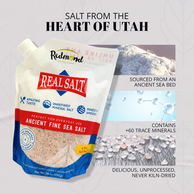 Redmond Real Salt, Fine Ground - Pure Mineral Richness - Korvel