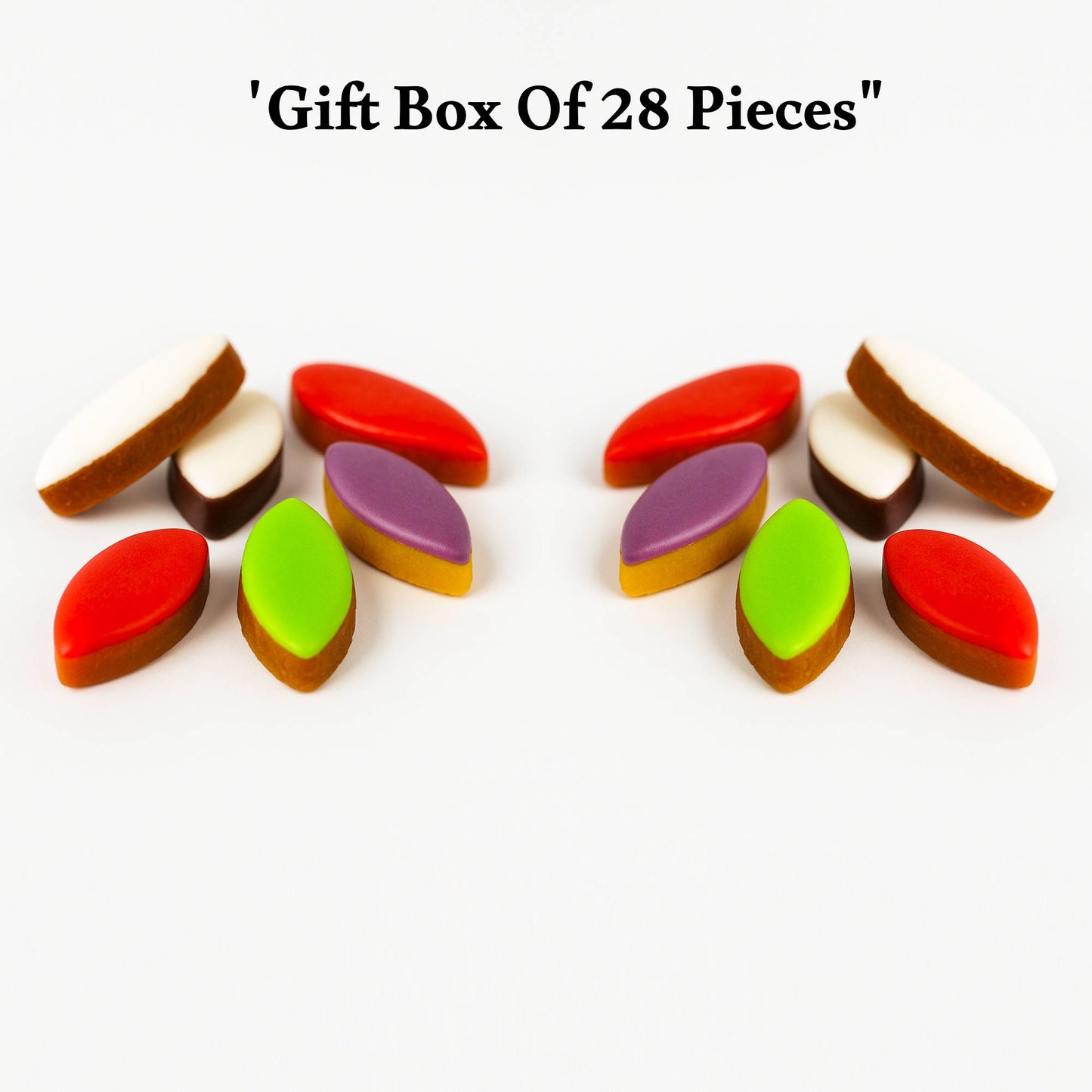 Caramelos de Almendra Calissons Andy Anand, 28 piezas, 5 sabores - Caja de regalo gourmet