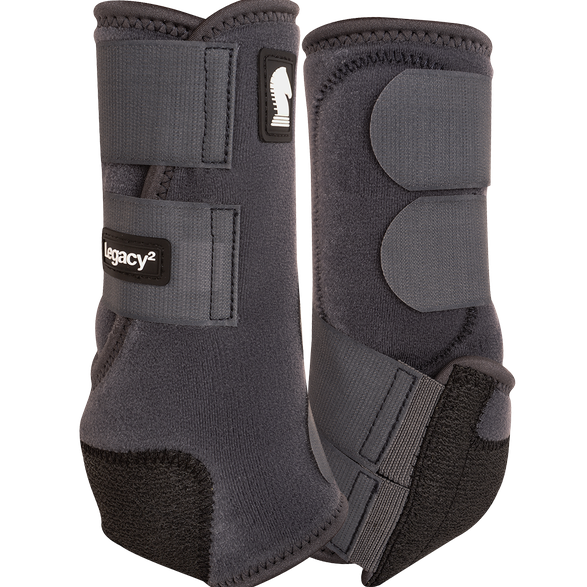 Legacy2 Charcoal Front Horse Boots for Ultimate Protection - Korvel