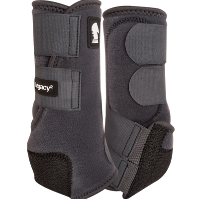 Legacy2 Charcoal Front Horse Boots for Ultimate Protection - Korvel