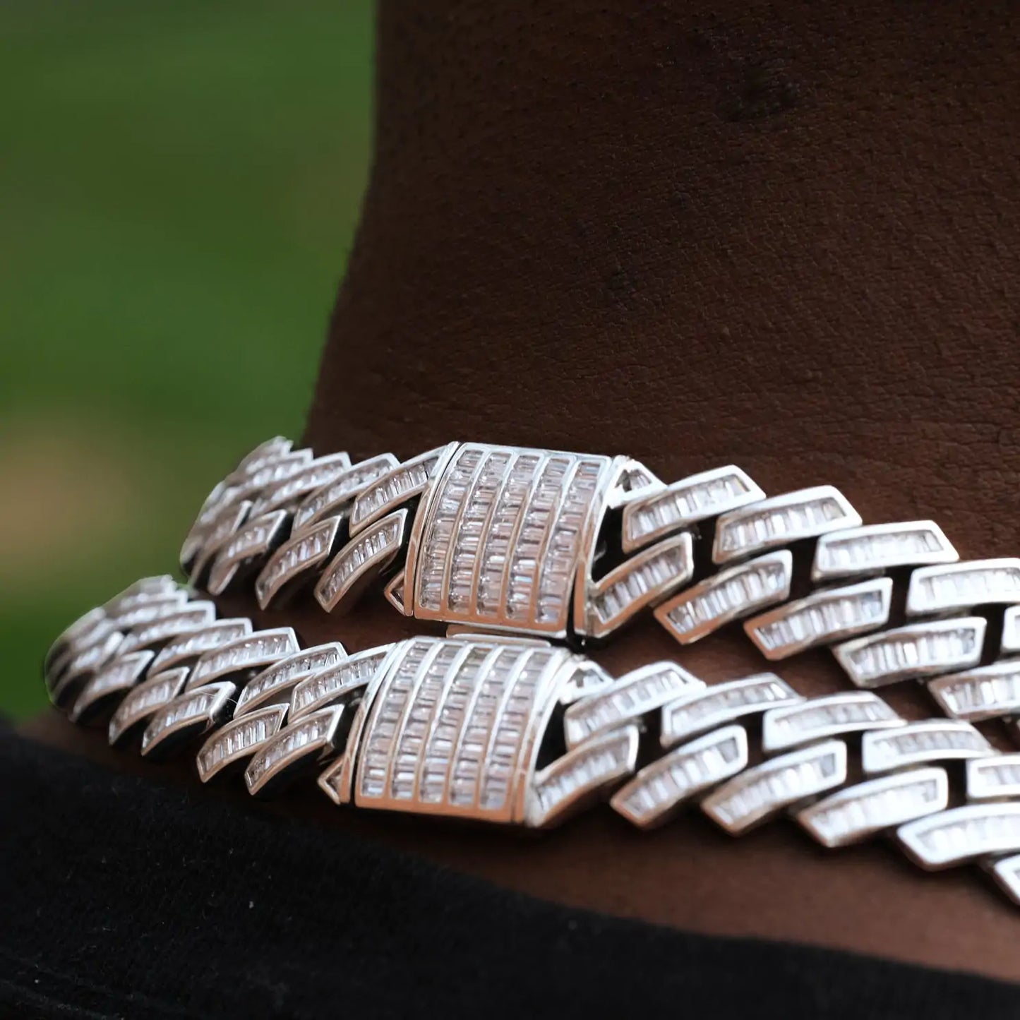Collier Cubain avec Pierres Baguette