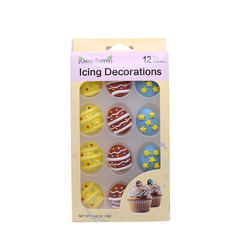 Decoraciones Comestibles para Cupcakes de Pascua - Adornos de Conejo y Huevo