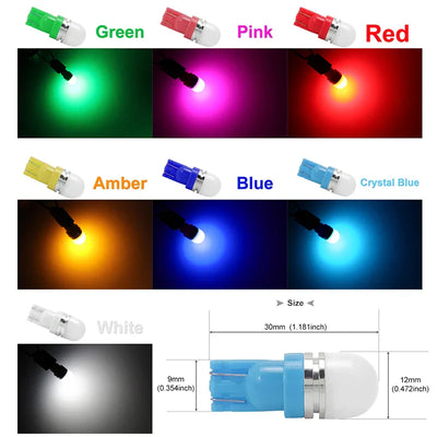 Ampoules LED de voiture T10 W5W - Solution d'éclairage premium (2 pièces)