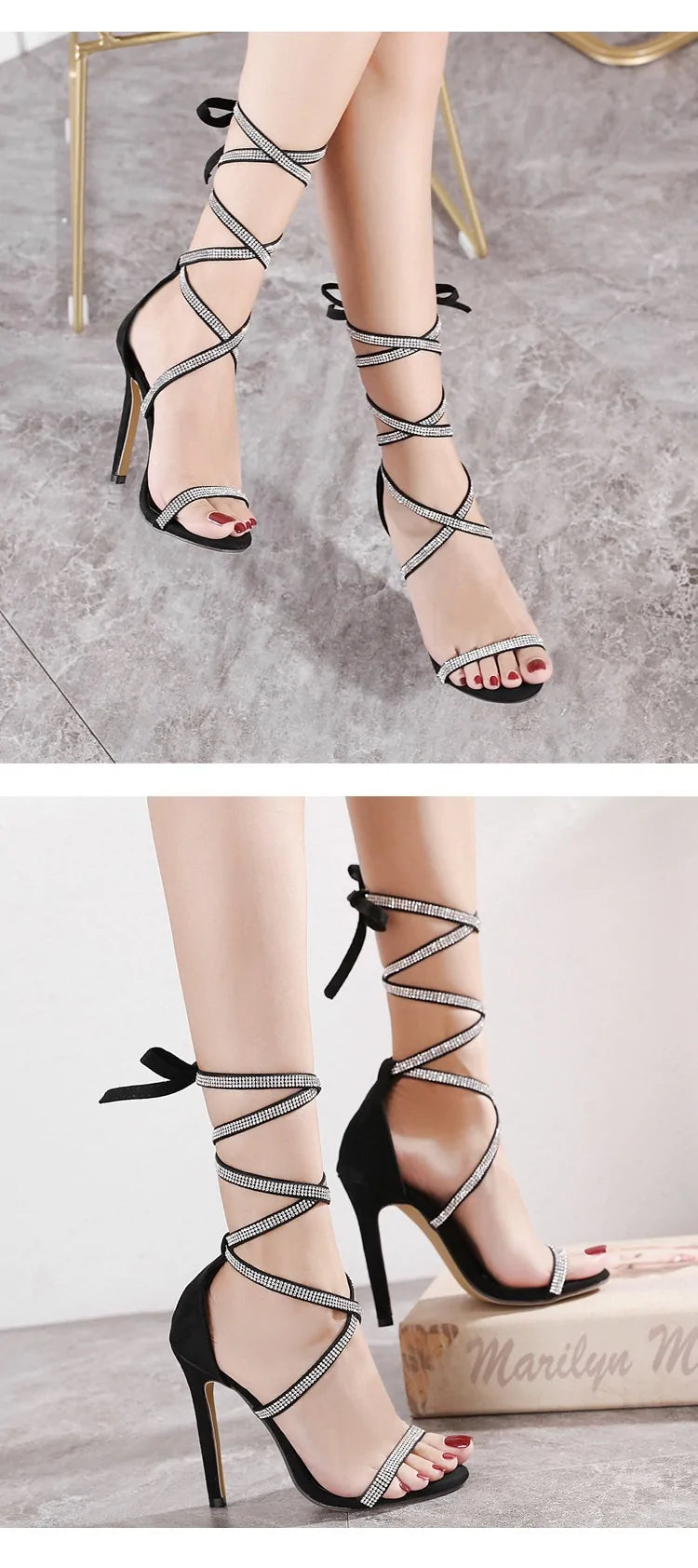 Sandalias Gladiadoras de Tacón Elegantes