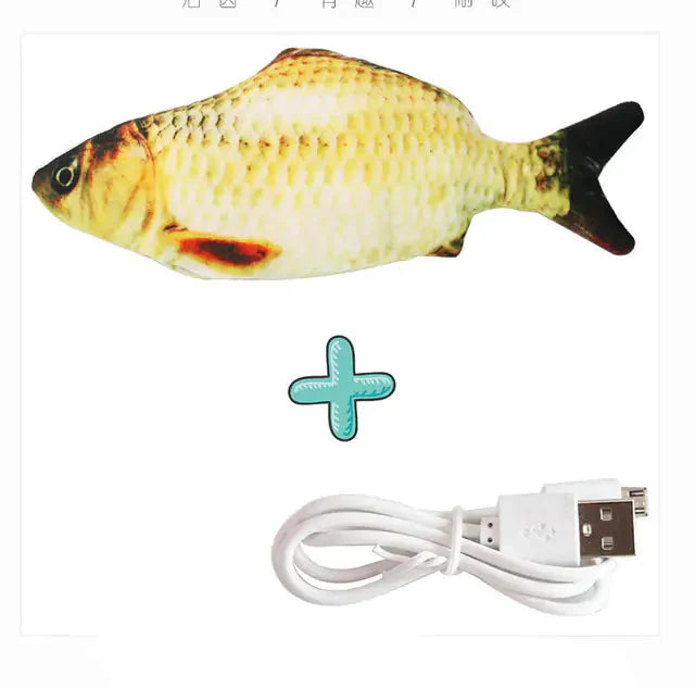 Jouet interactif pour chats avec chargeur USB - Poisson