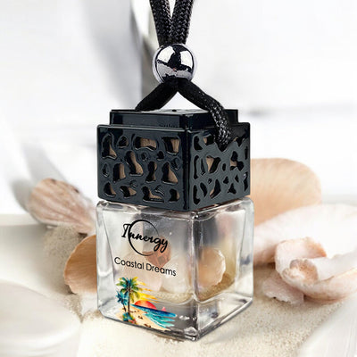 Serenity Coast Crystal-Infused Car Diffuser, 8ml Air Freshener - Korvel