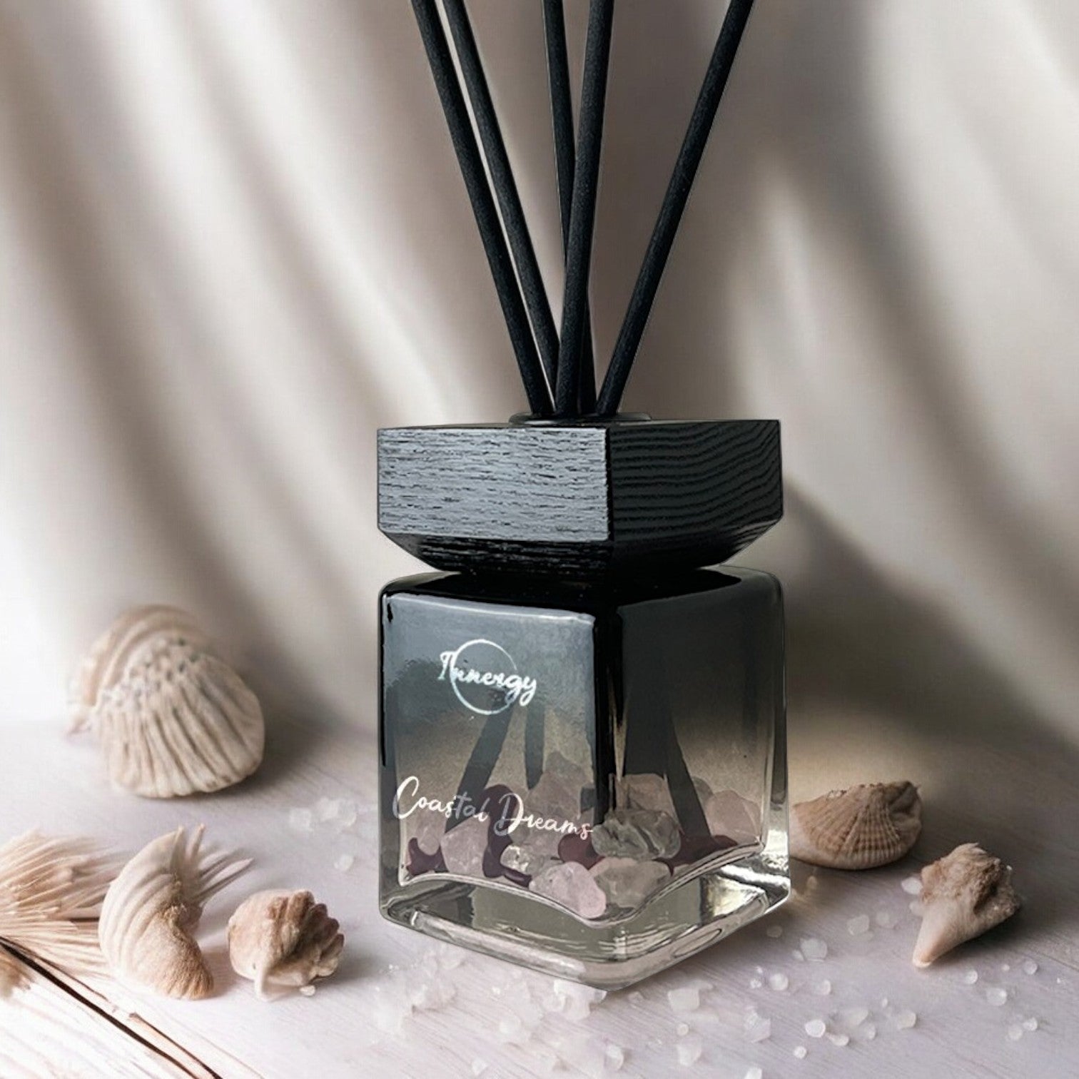 Serenity Shores Crystal-Infused Reed Oil Diffuser, 100ml - Korvel