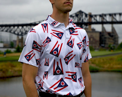 Ohio Pride Burgee Golf Polo Shirt - Korvel