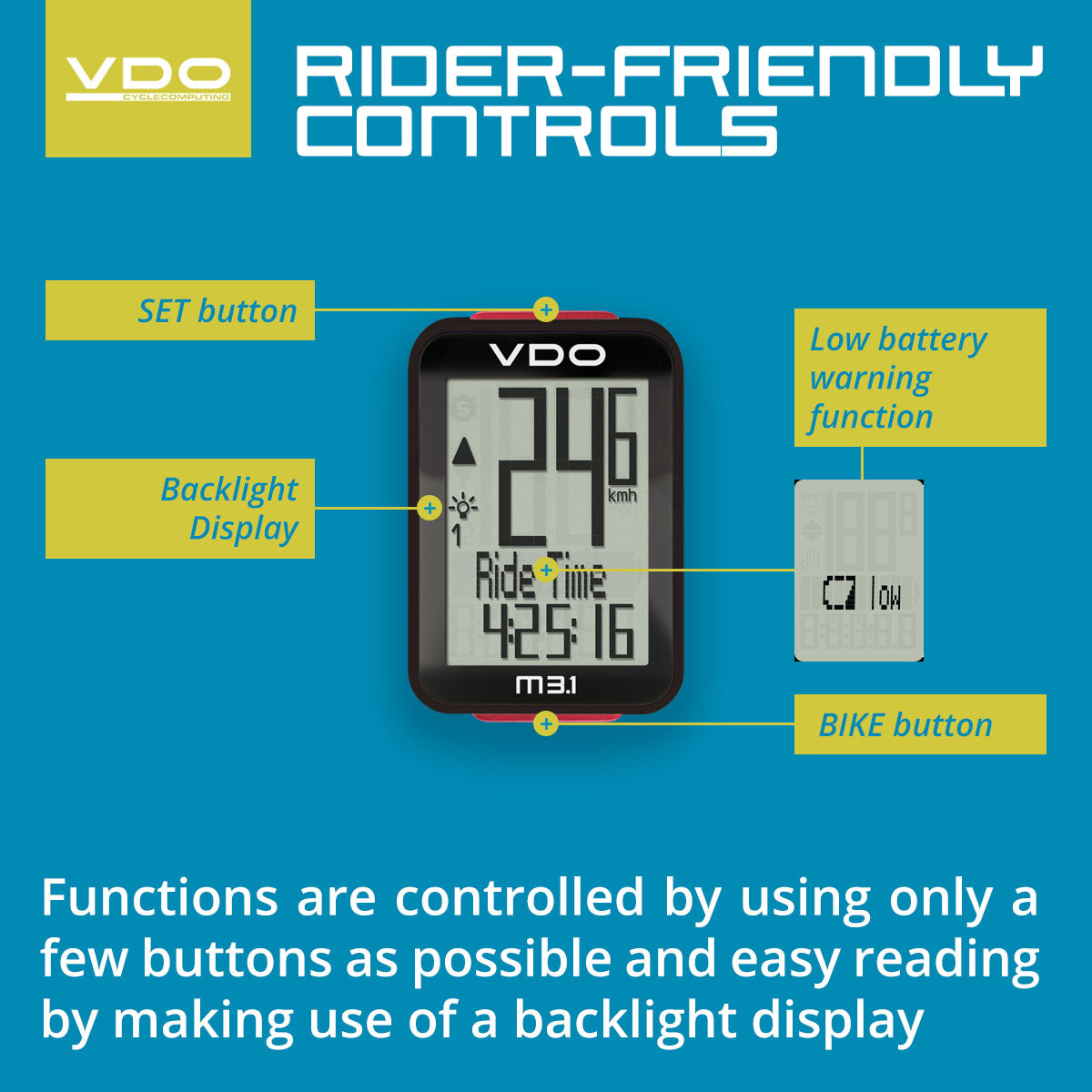VDO M3.1 Wireless Bicycle Computer