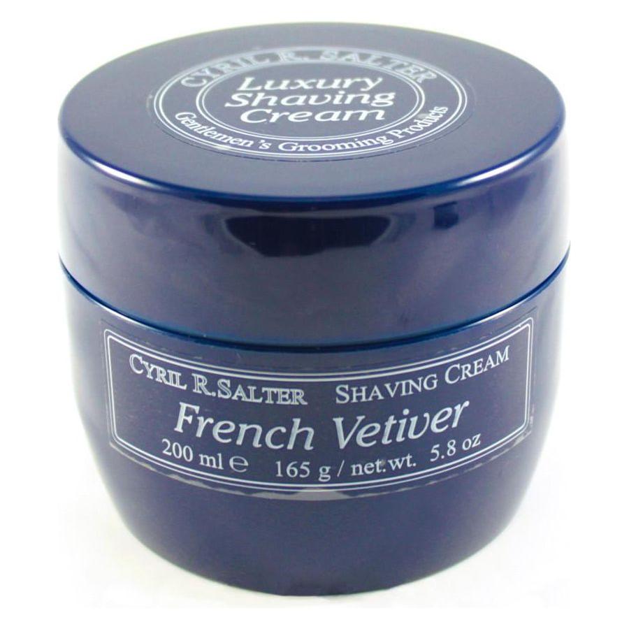 Crème à raser de luxe Vetiver français Cyril R. Salter 5,8 oz