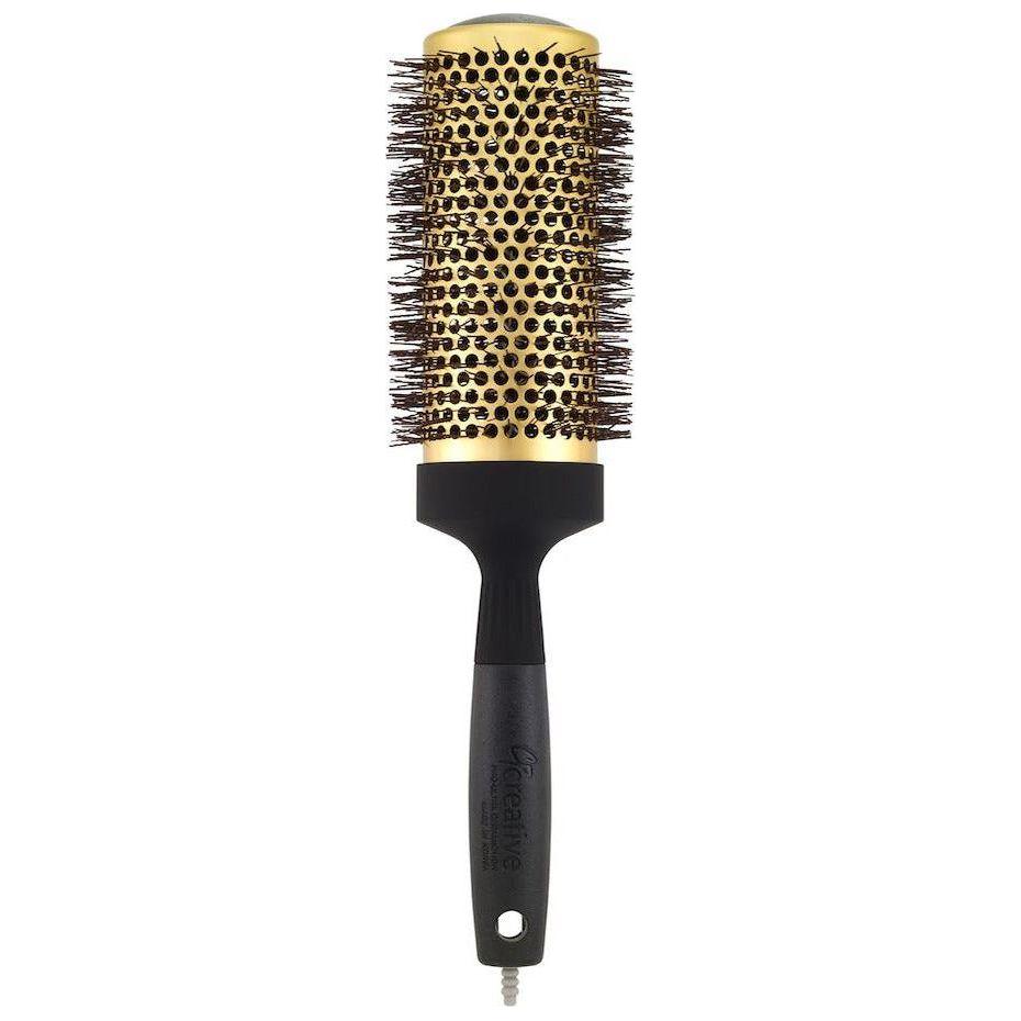 Gold Nano Ceramic Round Hair Brush - 6 Inch XL Barrel