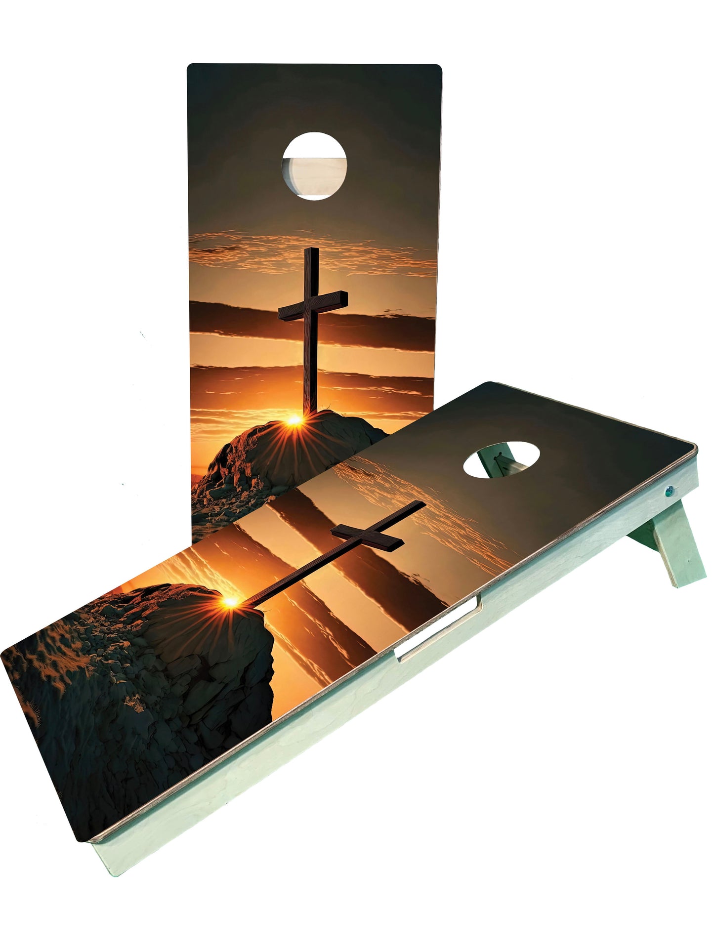 Premium Cross Jesus Cornhole Boards for Ultimate Fun - Korvel