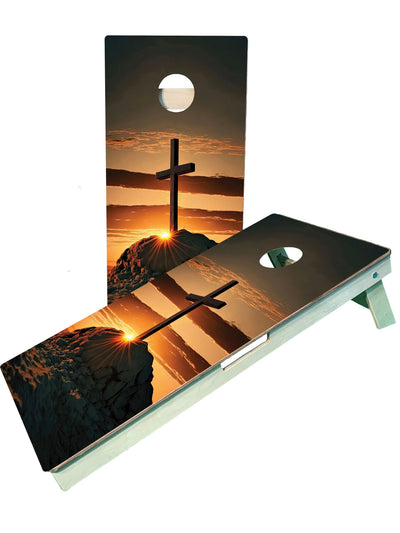 Premium Cross Jesus Cornhole Boards for Ultimate Fun - Korvel