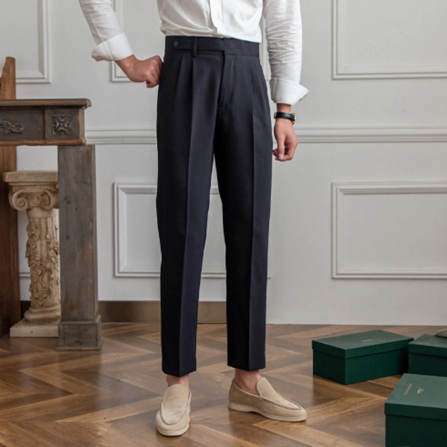 Pantalones de Oficina Casual Slim para Profesionales Modernos