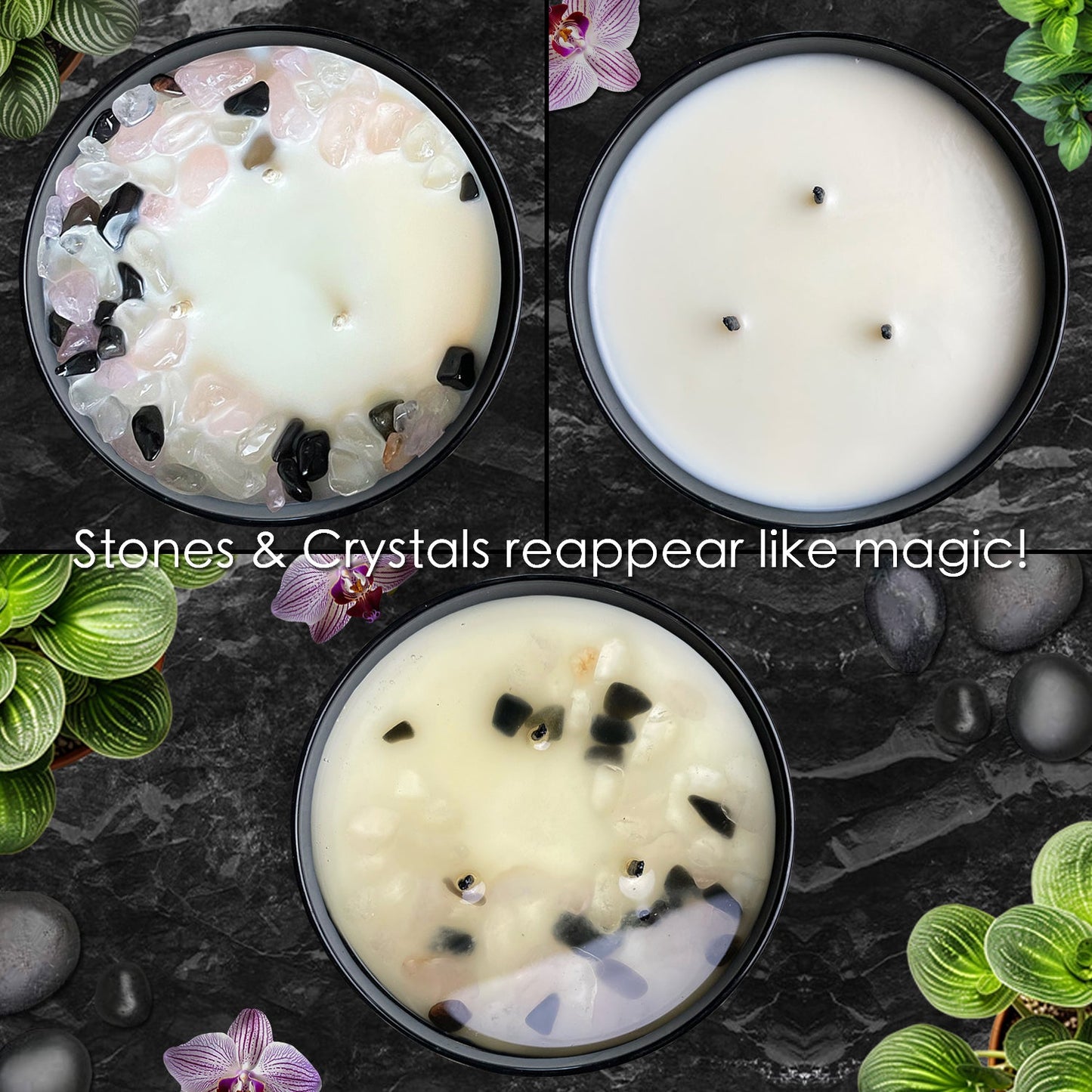 Mystical Scorpio Zodiac Crystal Candle with Obsidian, Citrine & Amethyst | 9oz Coconut-Soy Blend - Korvel