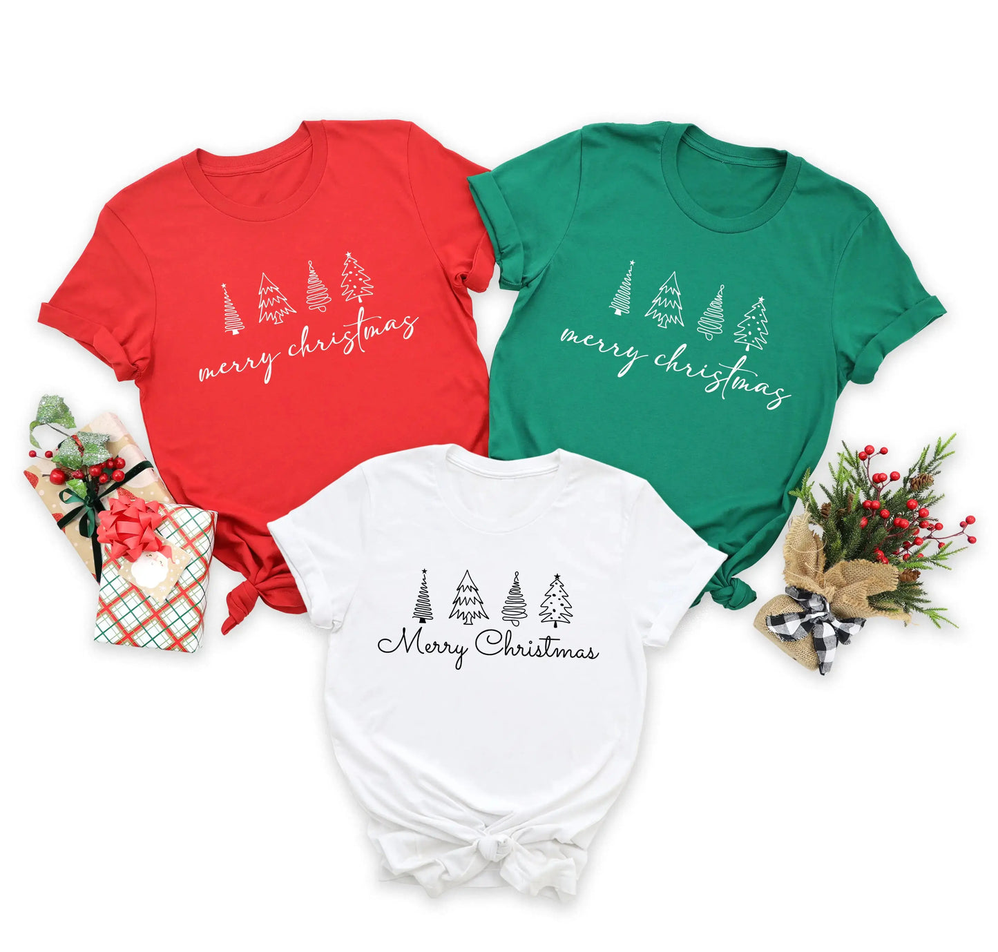 Merry Christmas Trees Unisex T-Shirt