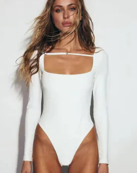 Elegant Square-Cut Lace-Up Jumpsuit