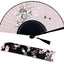 Amajiji Elegant Handmade Bamboo Silk Folding Pocket Fan