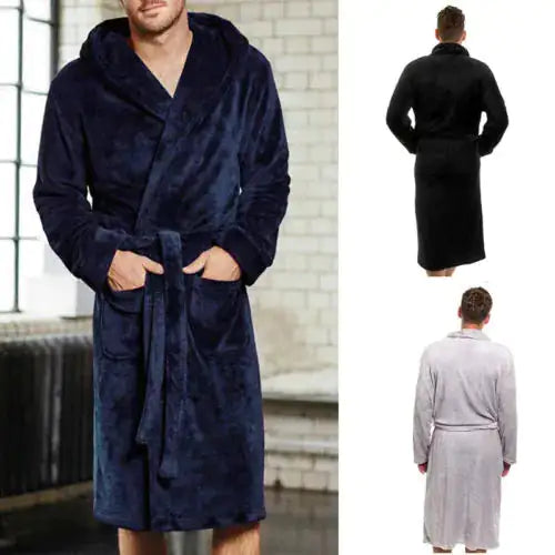 Luxurious Winter Flannel Bathrobe for Cozy Comfort