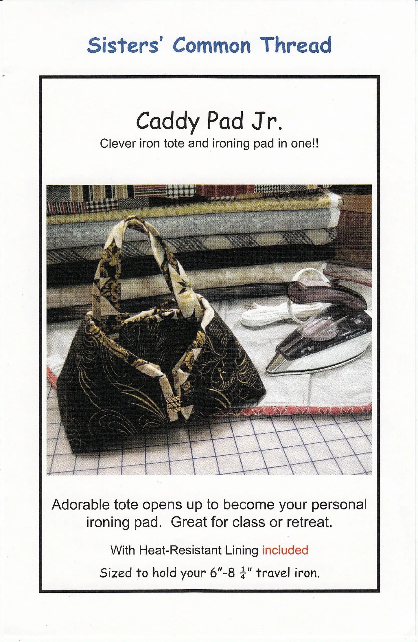 Caddy Pad JR - Stylish Travel Iron Carrier Pattern