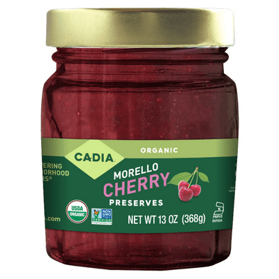Organic Morello Cherry Preserves by Cadia - Pure Delight - Korvel