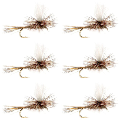 Adams Parachute Classic Dry Fly - 6 Flies Hook Size 16 - Korvel