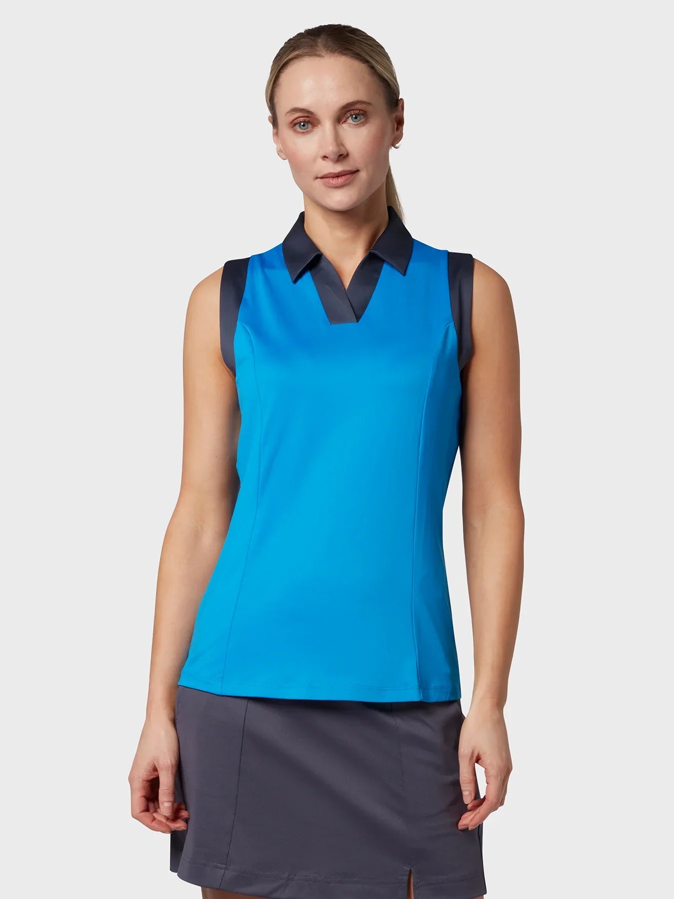 Women's Color Block Golf Polo with V-Placket