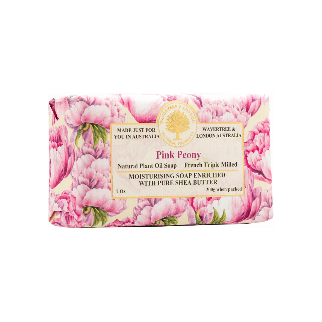 Wavertree & London Jabón de Lujo Natural de Peonía Rosa Australiano - 7 oz