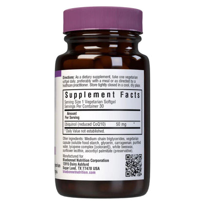 Bluebonnet CellularActive CoQ10 Ubiquinol 50 mg - 30 Gélules Végétariennes