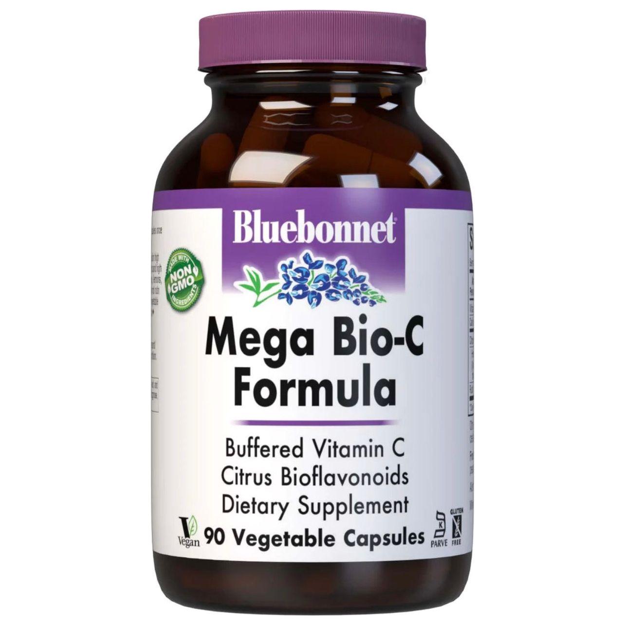 Fórmula Mega Bio-C de Bluebonnet - 90 Cápsulas Vegetales