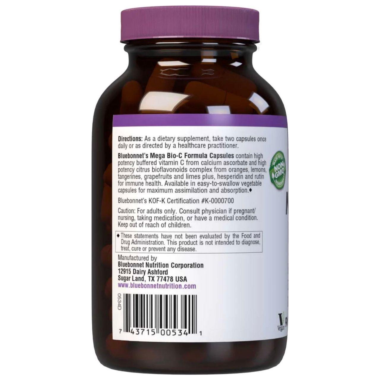 Fórmula Mega Bio-C de Bluebonnet - 90 Cápsulas Vegetales