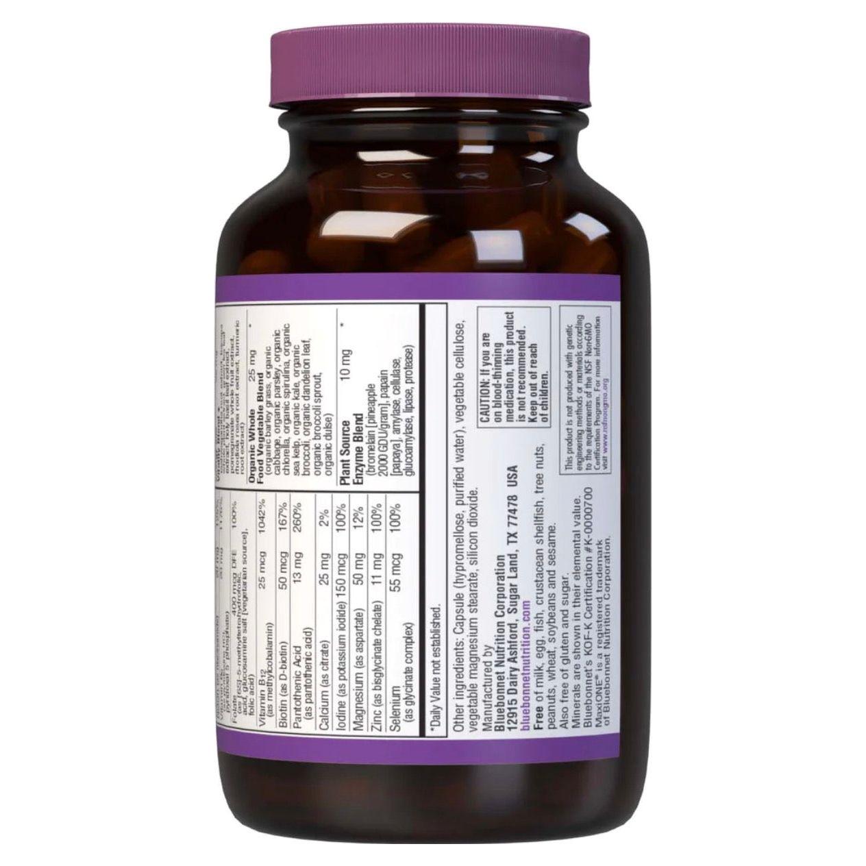 Fórmula Maxi One Sin Hierro de Bluebonnet Nutrition - 60 Tabletas