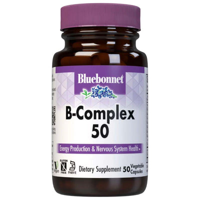 Bluebonnet Nutrition B-Complex 50 Alta Potencia - 100 Cápsulas Vegetales