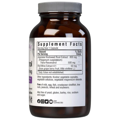 Bluebonnet Beautiful Ally Resveratrol 500 mg - 60 Vegetable Capsules