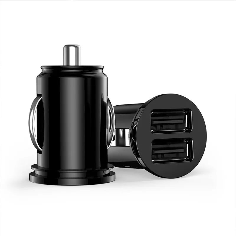 Compact Dual USB Car Charger Adapter for Vehicles
