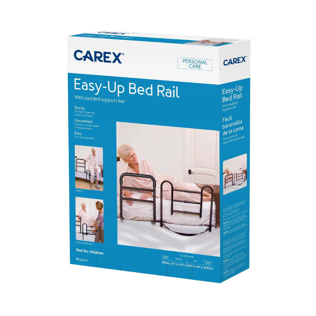 Carex Easy-Up Bed Safety Rails - Fall Prevention & Mobility Support