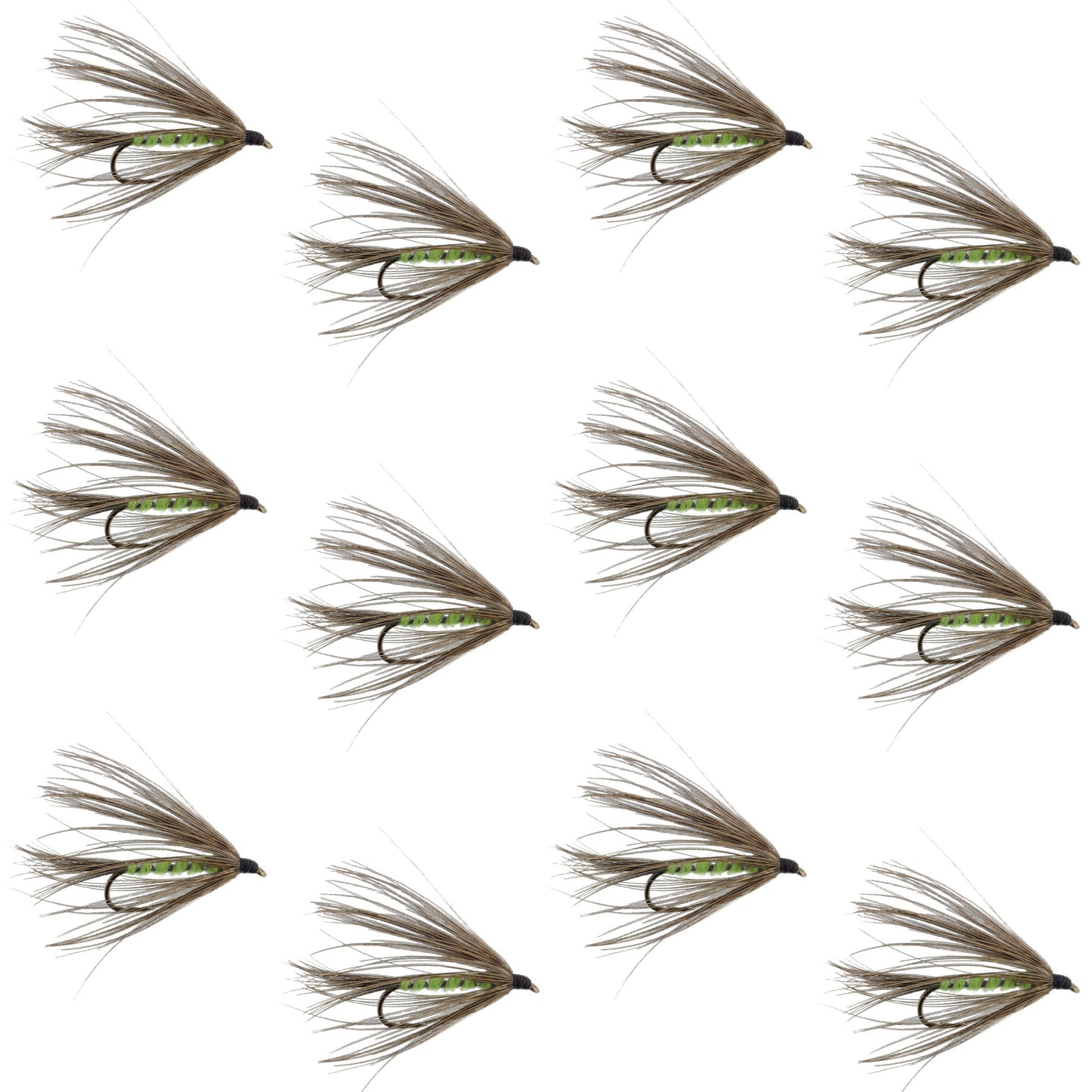 Carey Special Soft Hackle Wet Fly - 12 Pack Size 10 for Trout Fishing - Korvel