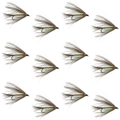 Carey Special Soft Hackle Wet Fly - 12 Pack Size 10 for Trout Fishing - Korvel