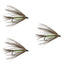 3 Pack Carey Special Soft Hackle Grouse and Bright Green Wet Fly - Hook Size 10 - Korvel