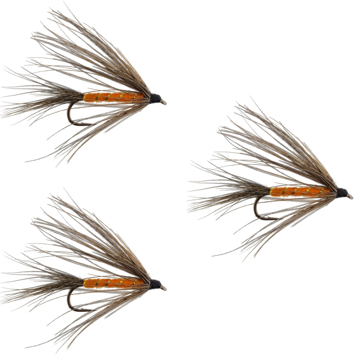 Carey Special Soft Hackle Wet Fly - 3 Pack, Size 10 - Perfect for Trout - Korvel