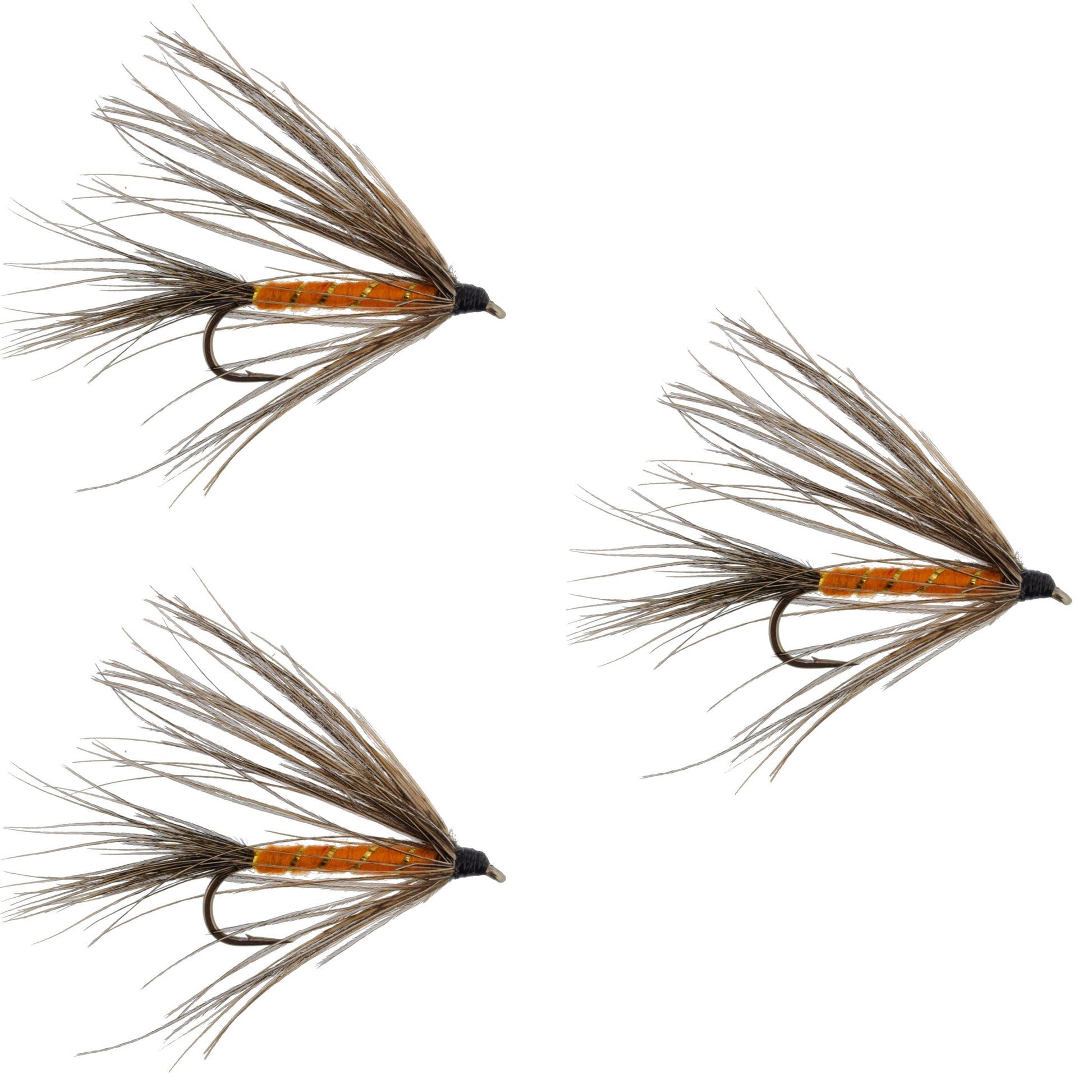 Carey Special Soft Hackle Wet Fly - 3 Pack, Size 10 - Perfect for Trout - Korvel