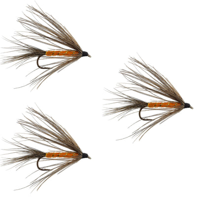 Carey Special Soft Hackle Wet Fly - 3 Pack, Size 10 - Perfect for Trout - Korvel