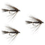 3 Pack Carey Special Soft Hackle Grouse and Peacock Wet Fly - Hook Size 10 - Korvel